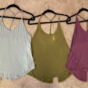 Lululemon set of 3 Modal-Silk Yoga Tank Tops